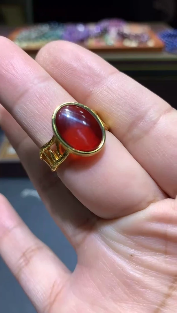 【闪购商品】琥珀戒指未镶嵌P34【所见即所得】