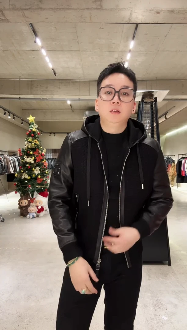 46码（90-115斤）真皮拼接加夹棉夹克