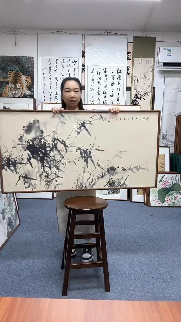 国画62*122实木画框顺丰包邮手绘