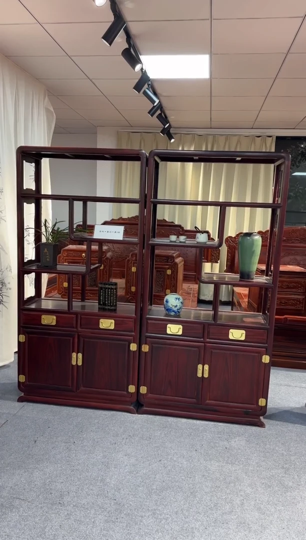 黑酸枝木类家具义*185一对博古架