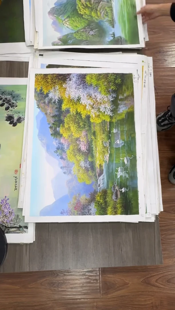 油画【30号】约50*70丨朝鲜原创纯手绘孤品油画丨顺丰包邮