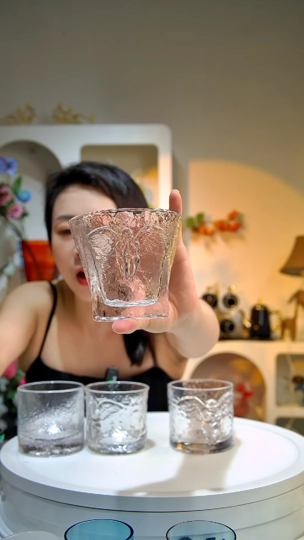 水晶玻璃无盖款4支同款天使艺术杯03号