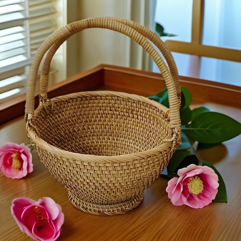 天然植物真藤纯手工编织草莓篮花篮