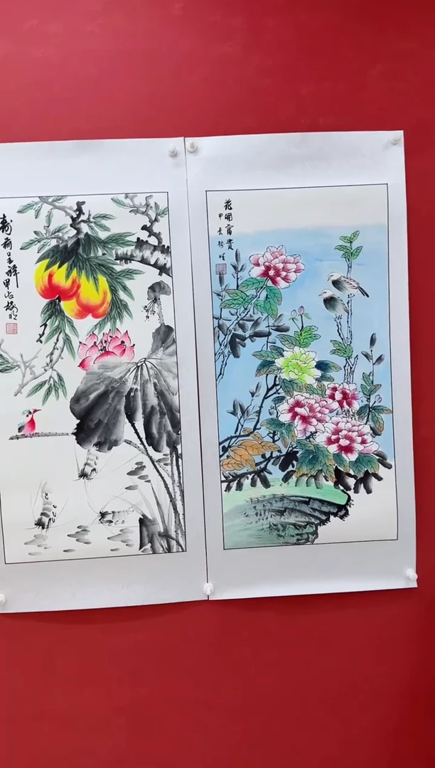 国画王树明国画花鸟系列书画九绝