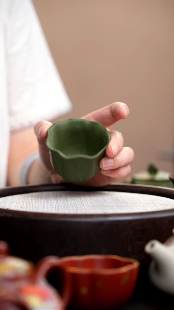茶壶紫砂民国绿荷叶主人杯