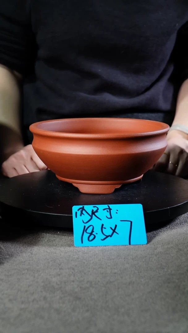 宜兴紫砂小花盆盆