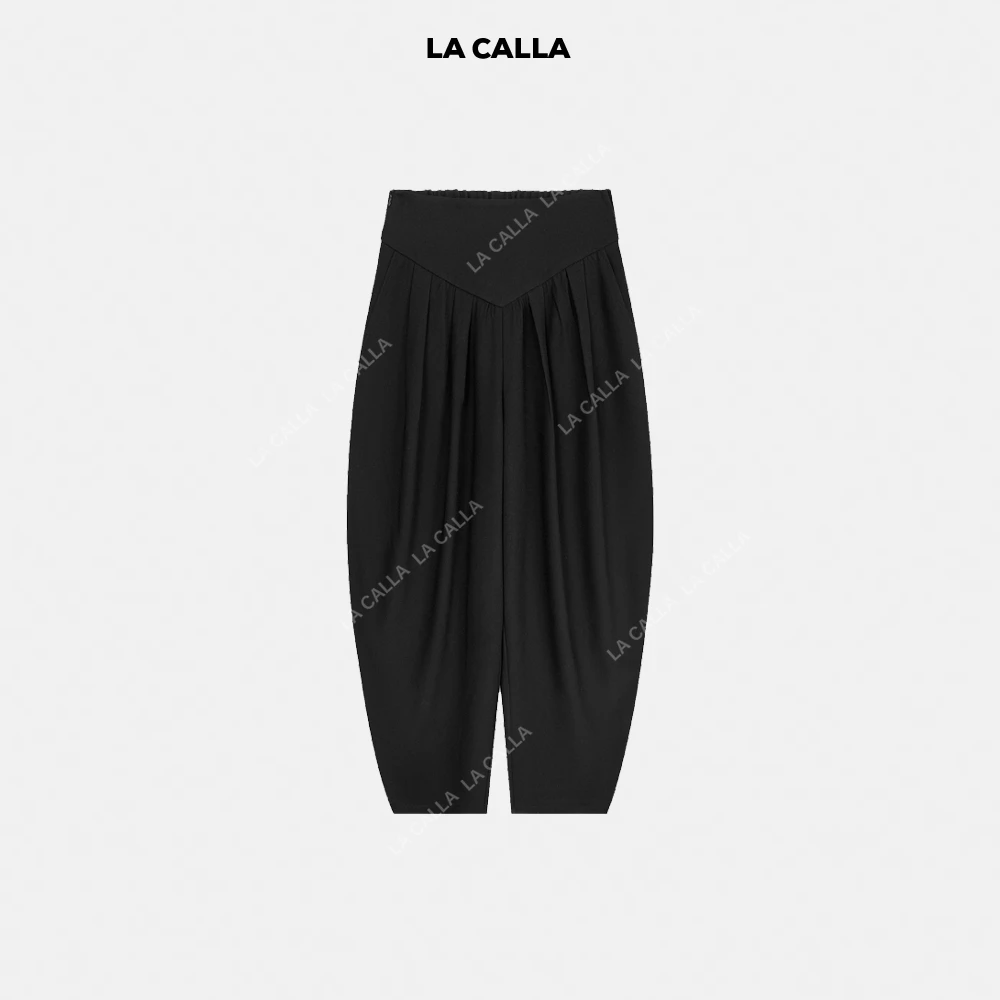 LA CALLA斜片裤舒适显瘦直筒宽松休闲裤OY1789