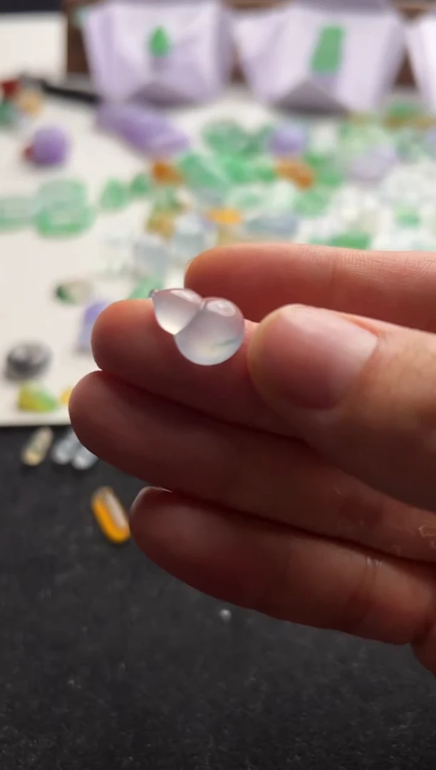 定制翡翠未镶嵌5000+500白冰葫芦lxh148