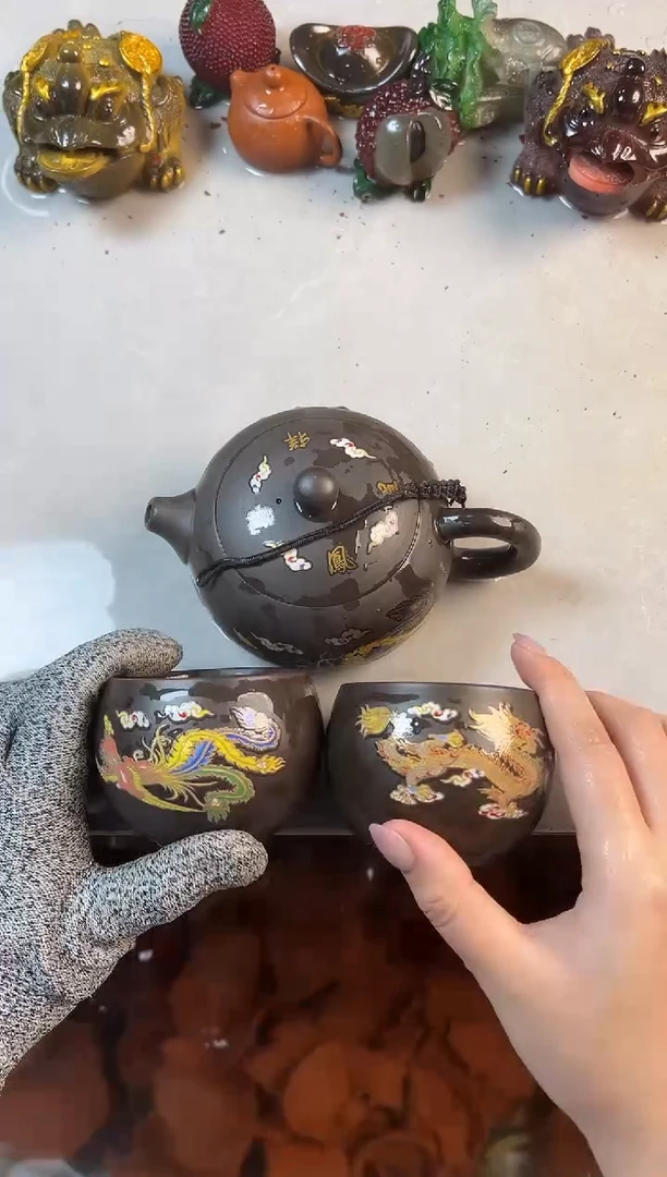 遇热变色西施壶+2变色杯