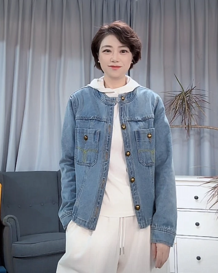 【U.M】暮光之城酵素洗环保牛仔小香牛仔外套显瘦