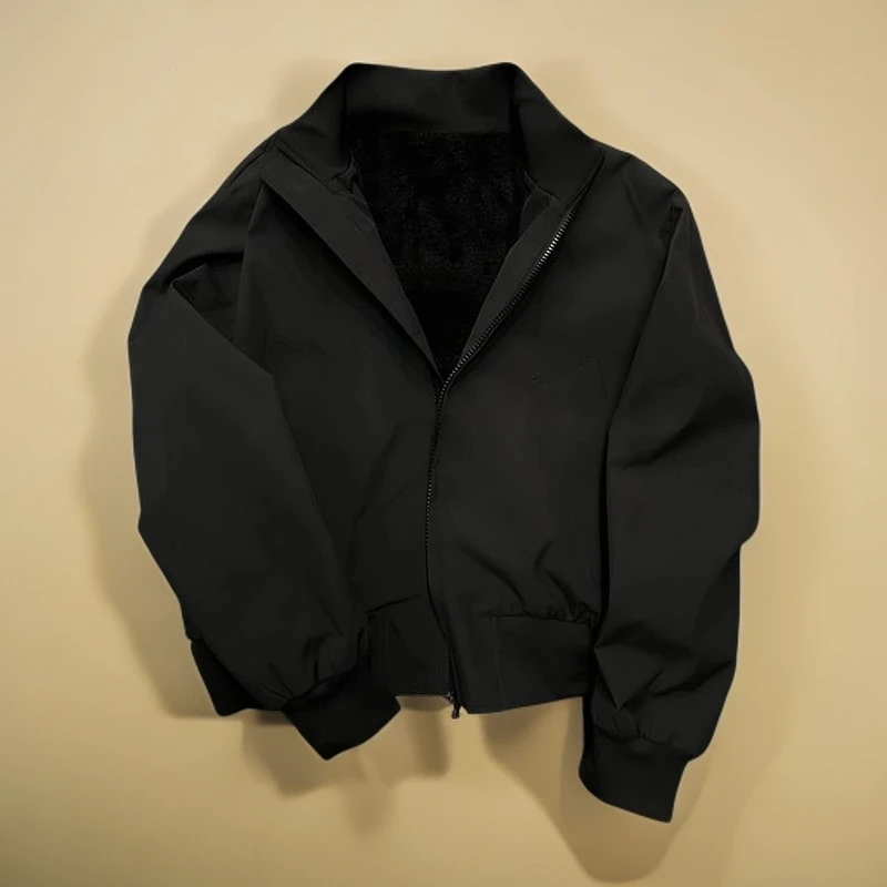 美式bomber羽绒服时尚男款加厚cleanfit飞行夹克棉衣保暖三防外套