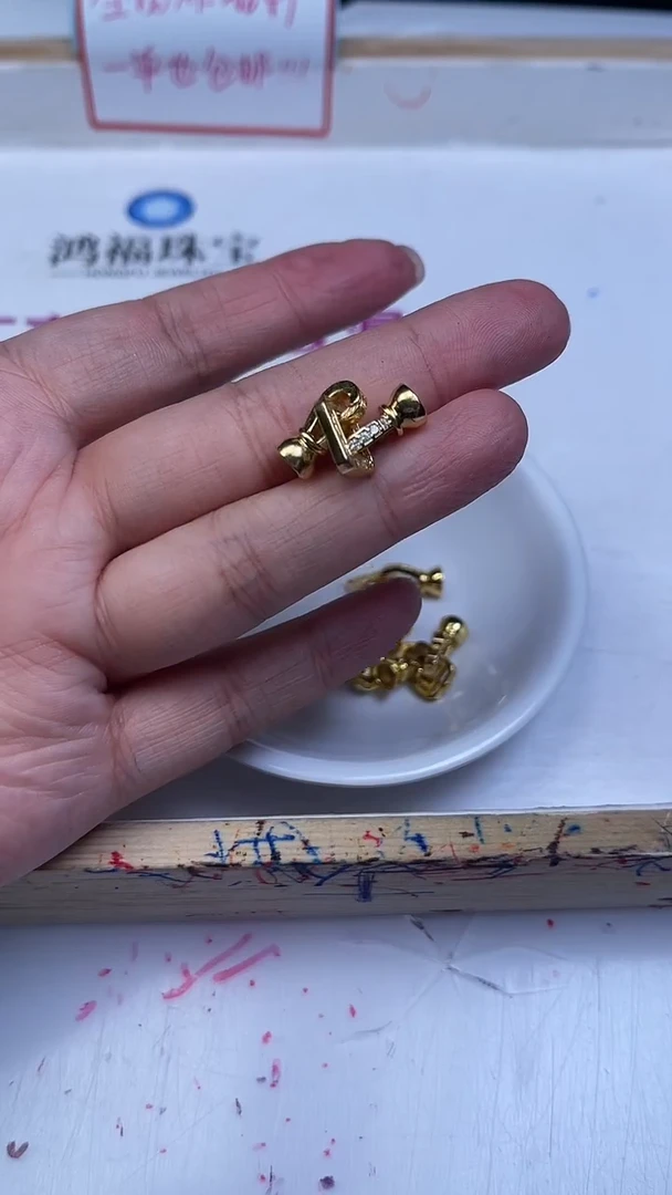 合金散珠玛瑙/玉髓L126 合琻 金色 扣头8个8元