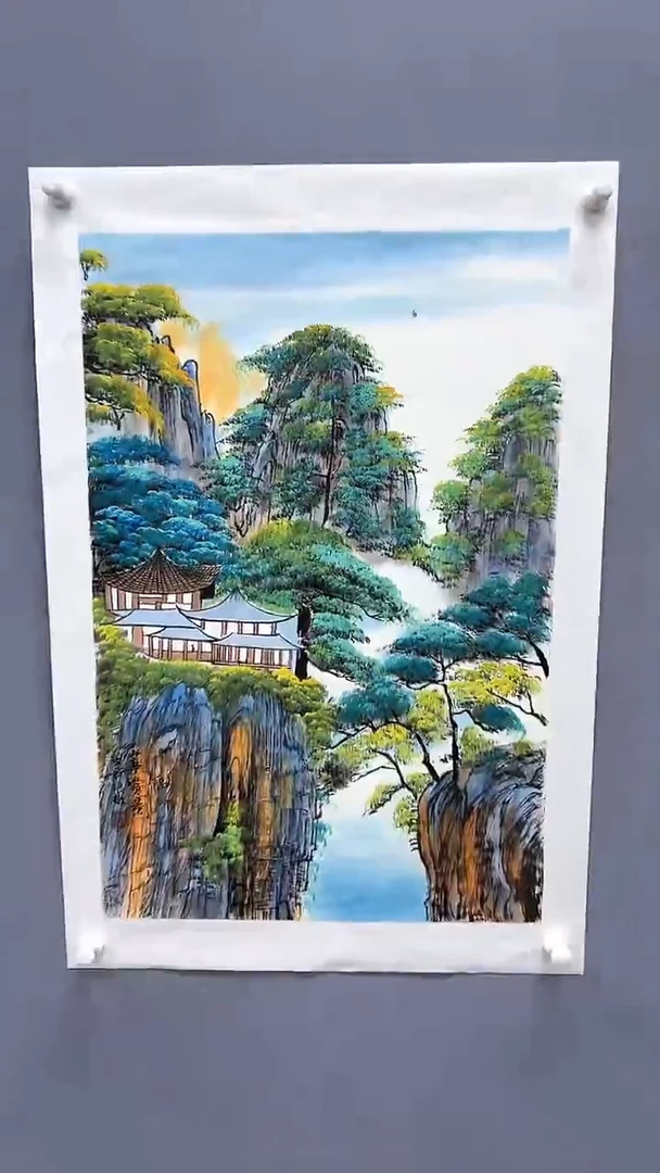 国画张敬绘画2.7pc山水
