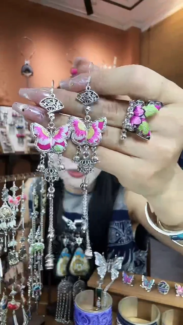 刺绣纯手工民族风耳环