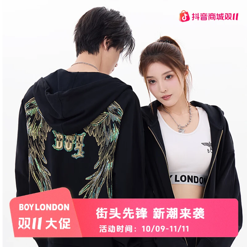 【灿若繁星】BOYLONDON秋冬穿搭刺绣秋冬连帽卫衣双11好物N06904