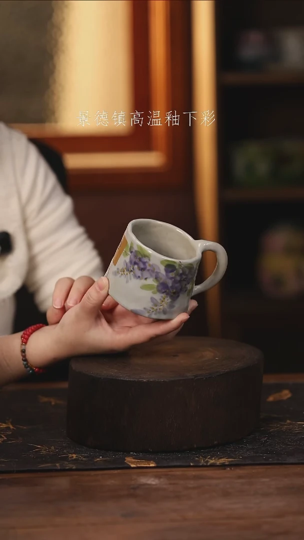 陶瓷景德镇高温釉下手绘陶瓷@L080@