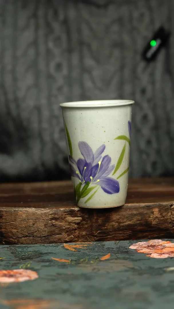 【闪购商品】杯釉下彩手工手绘同款陶器