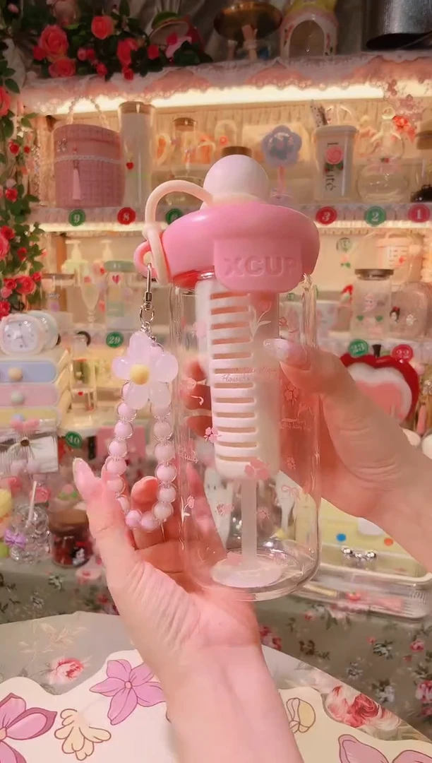 摆件品质好发货快放心拍！吸管杯粉色