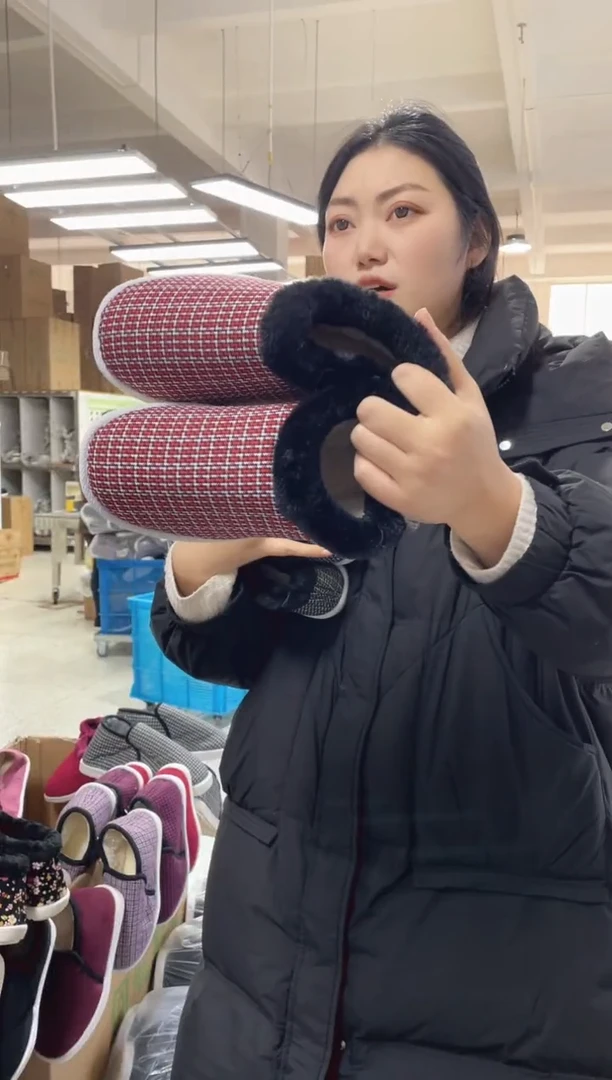 5-10麦红毛圈棉鞋40码