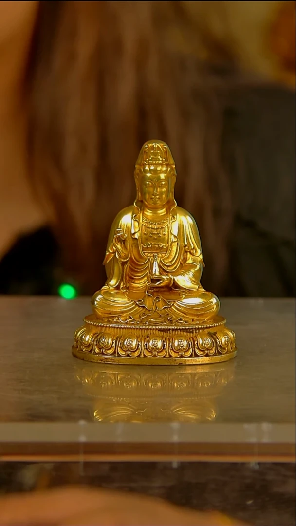 紫铜鎏金-观世音菩萨7公分G20501