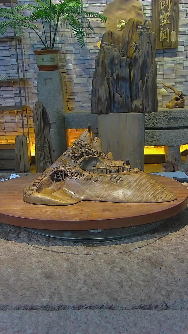 木金丝楠木倒流香摆件