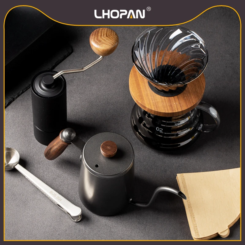 L'HOPAN/欧烹格细口壶马卡龙色咖啡壶冲泡壶挂耳温度计咖啡器细嘴