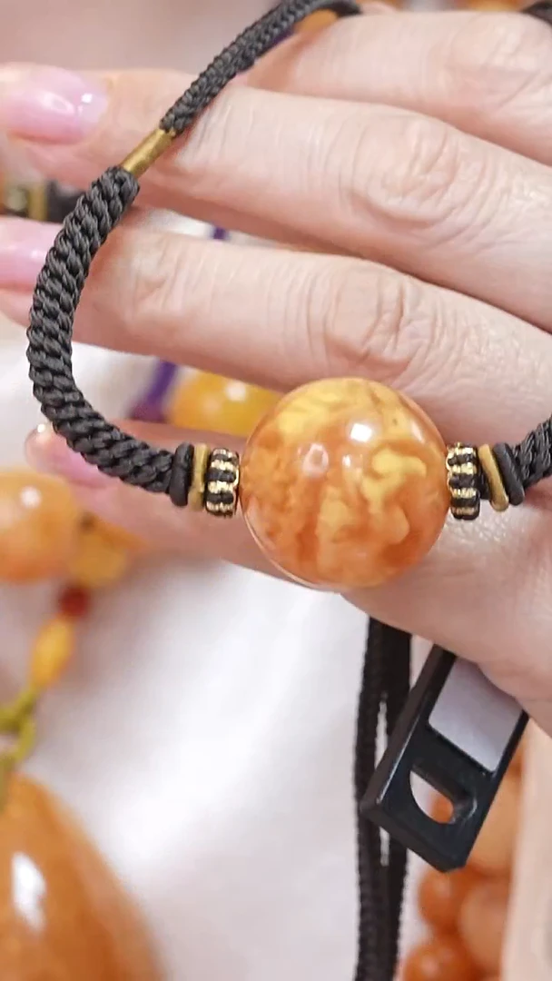 蜜蜡颈饰未镶嵌8338天然蜜蜡珠宝奇石云端妖孽全部保真