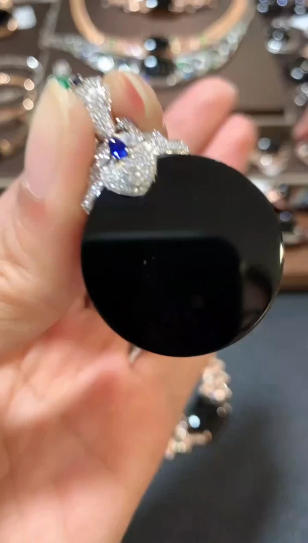 吊坠(不含链)18K金镶嵌翡翠m124