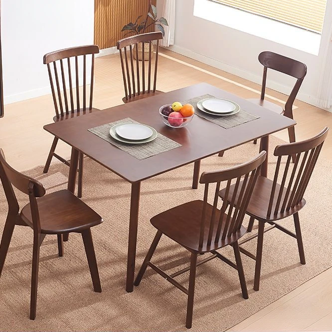 【全实木稳固】北欧全实木餐桌椅组合现代简约家用小户型4人6人长方