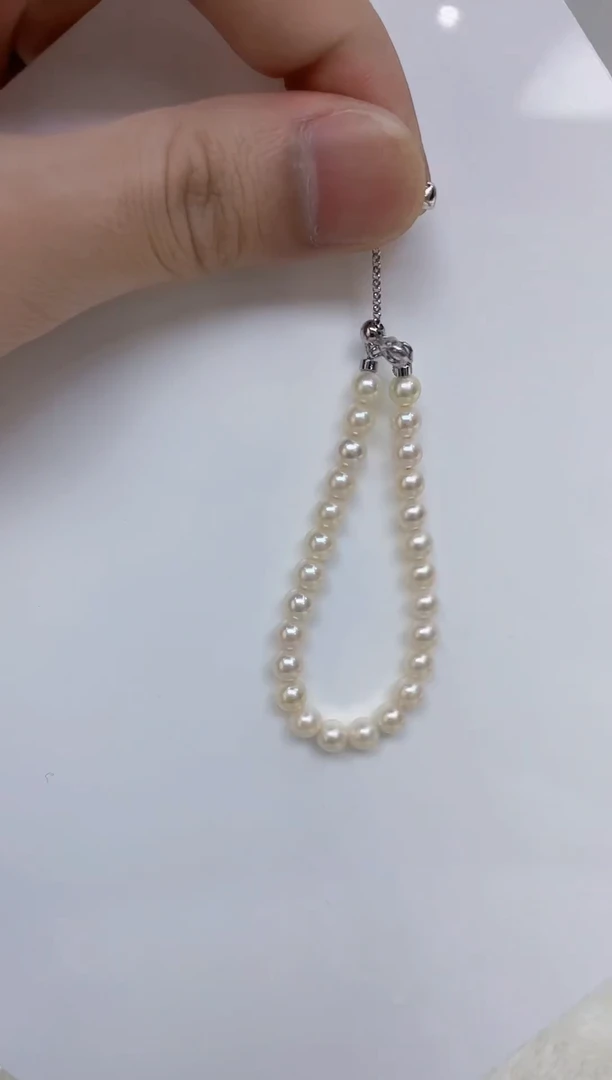 银S925镶嵌海水珍珠手链