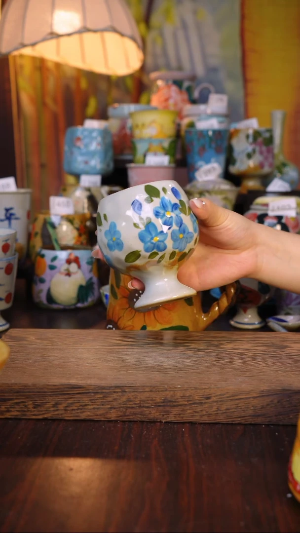 摆件泥垚手作 景德镇手工手绘器物