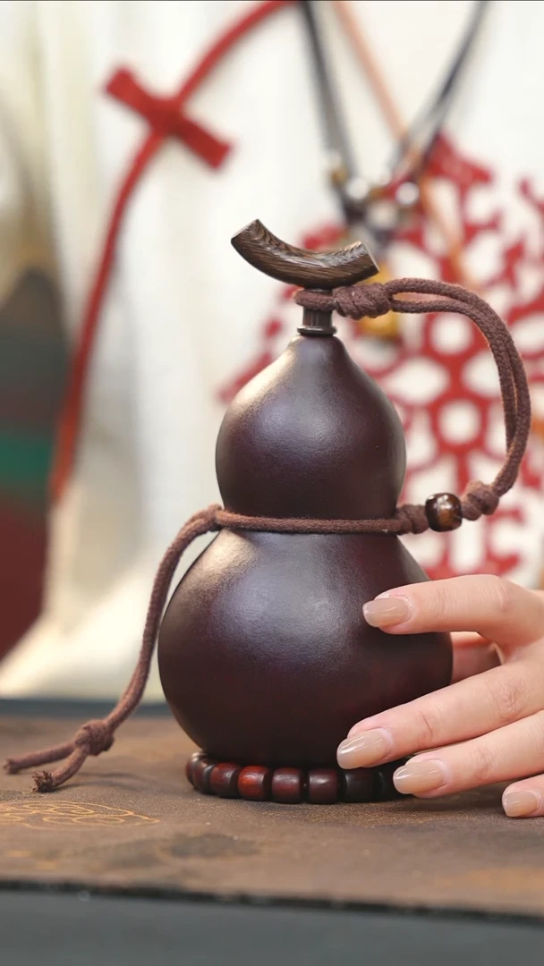 【闪购商品】RN180大漆酒葫芦不包手串及旋转底座