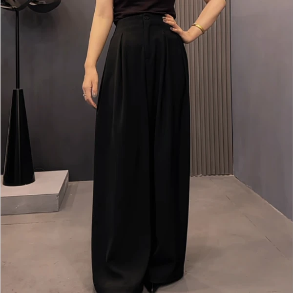 8887款 2025年秋季爆款阔腿裤宽松显瘦直筒长裤女