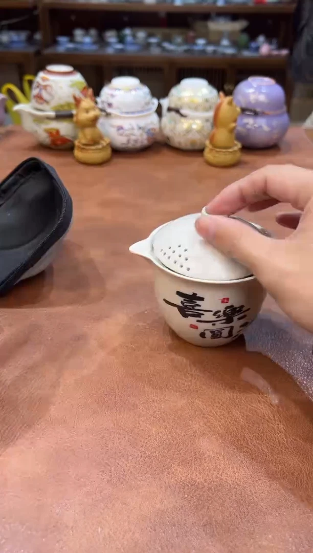 真的很便宜会开片的旅行茶具