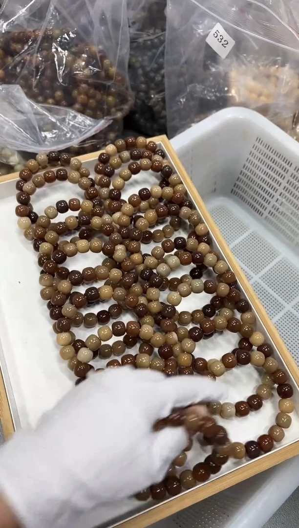 菩提根/象牙果手串13水磨福利微瑕（705）