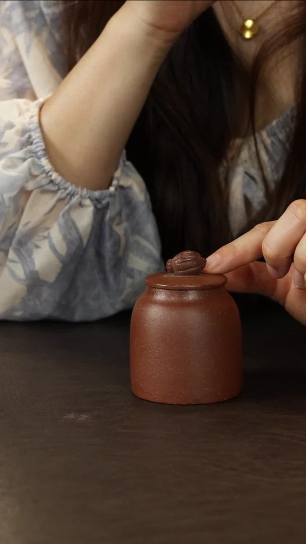 紫砂茶叶罐红降坡香橼小罐30g