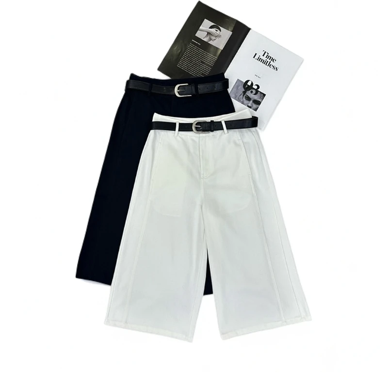 07380夏季百搭阔腿裤韩版时尚短裤宽松休闲裤