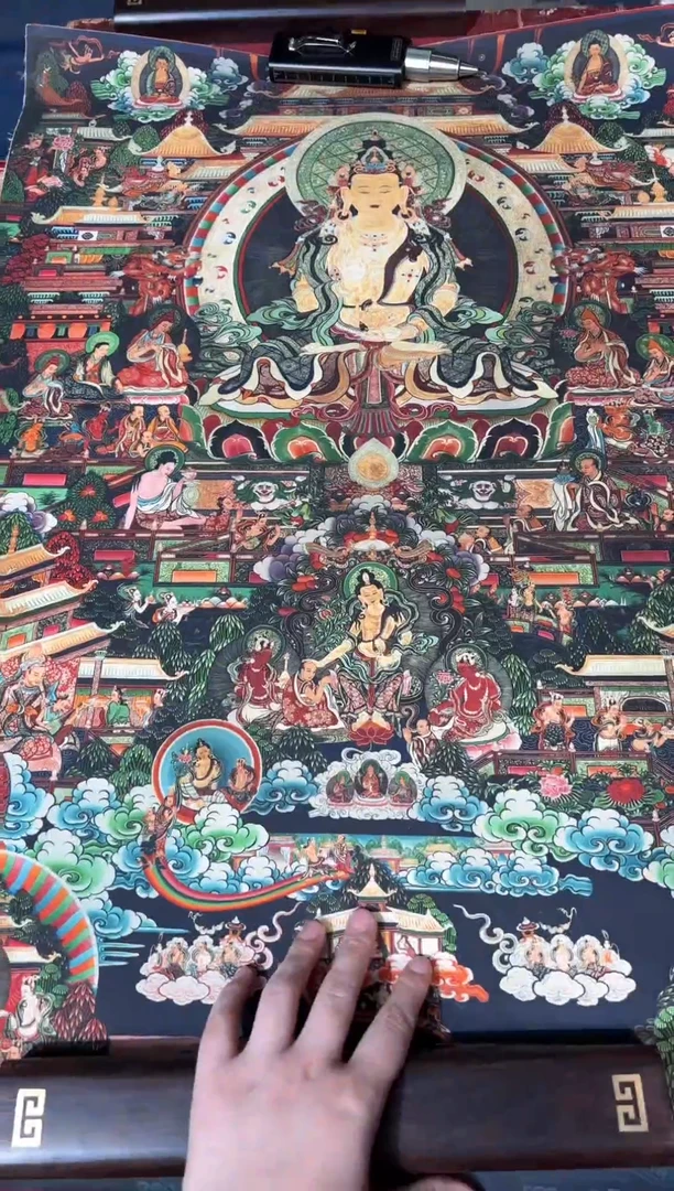 卷轴画龙妹唐卡直播tk16