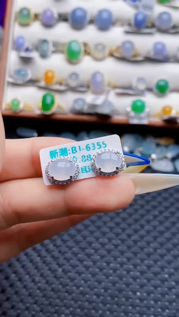 银S925镶嵌戒指翡翠4693