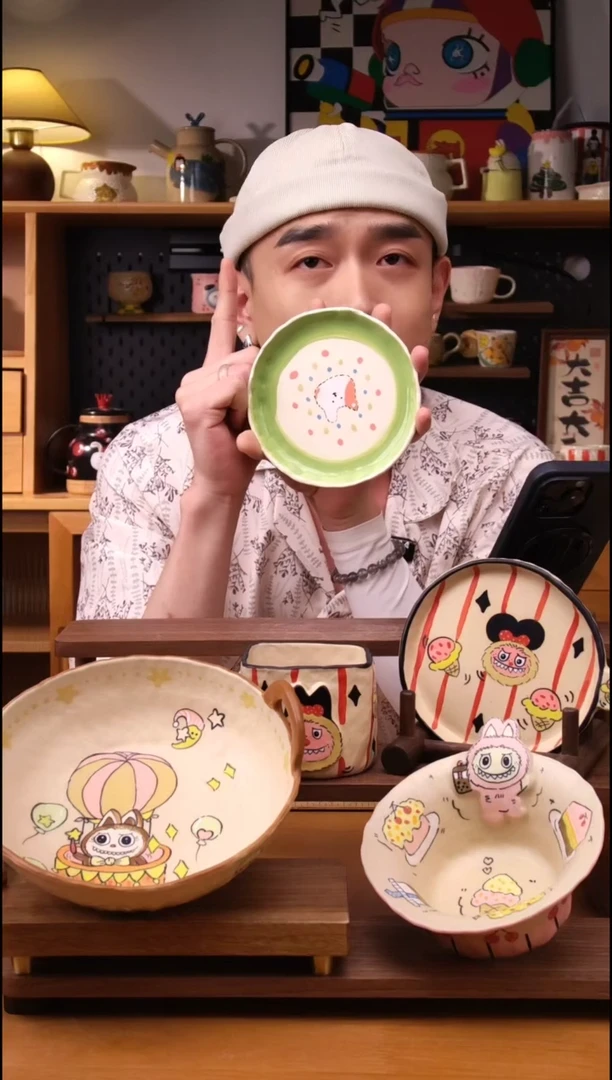杯子景德镇可爱设计师款陶瓷