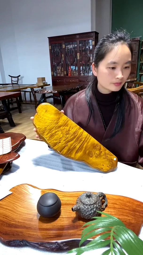 金丝楠木头款干泡盘60