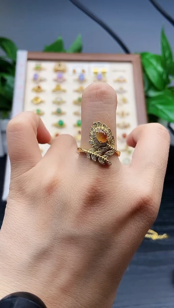 银S925镶嵌戒指翡翠12