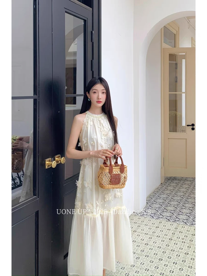 法式气质仙女连衣裙女装2025夏季新款海边度假风超好看漂亮长裙子