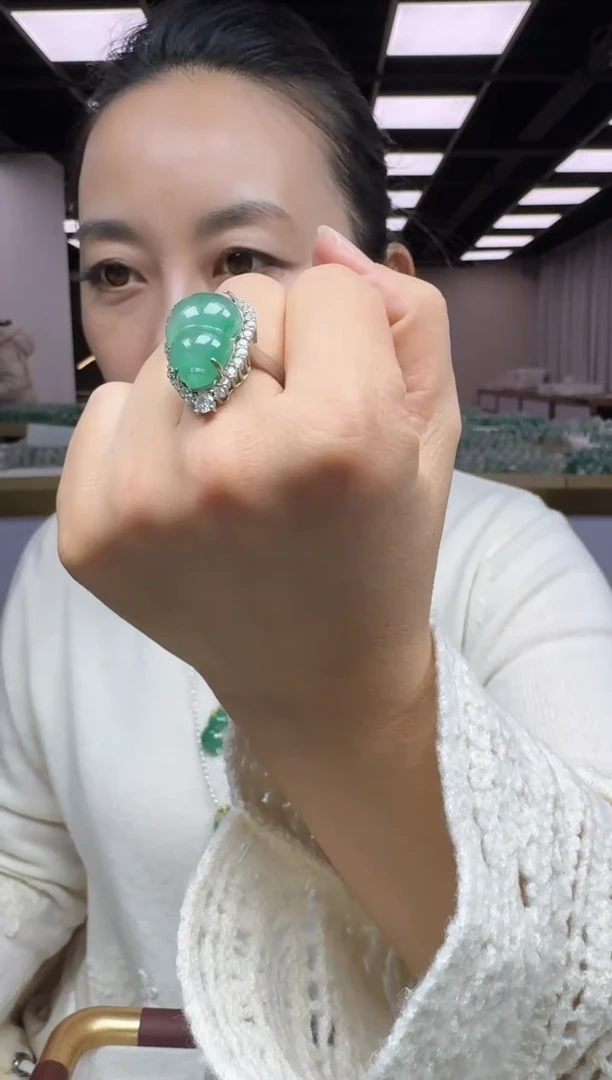 合金石英质玉戒指葫芦戒指