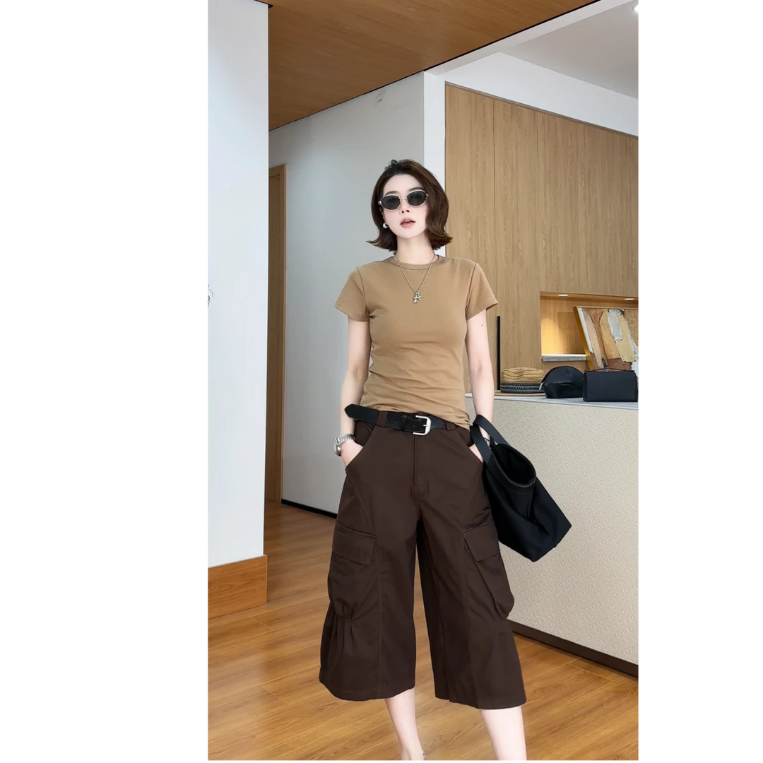 YYOUHA新款【氧气T】小众设计极简风修身显瘦女生短袖t恤 2506C3753