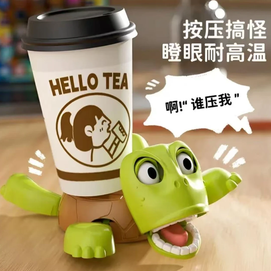 网红爆款王八杯垫创意搞怪桌面摆件玩具按压瞪眼乌龟杯垫玩具猎奇