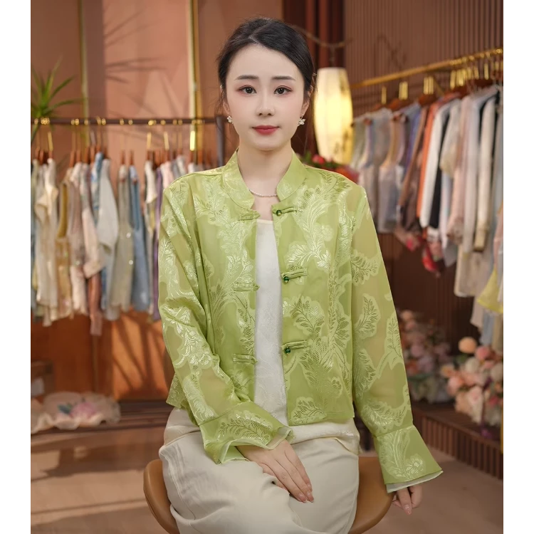 《 新南-外套》新中式提花国风时尚休闲品质防晒透气上衣