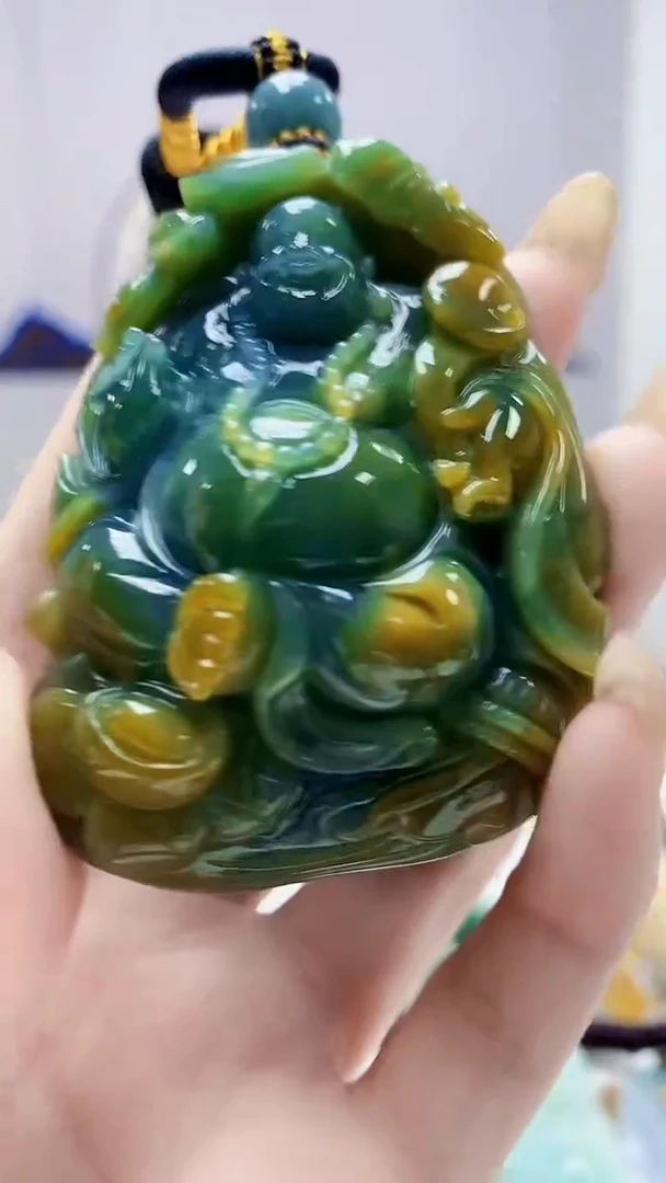 未镶嵌定制翡翠5060DD-毛货挂件128