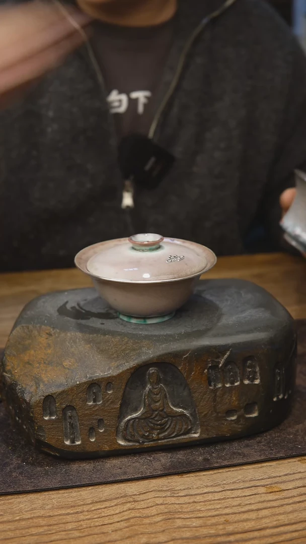 甘石陶艺苏打柴烧包银050