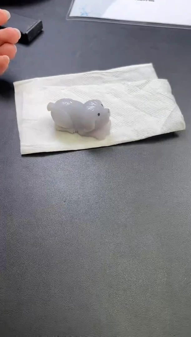 定制翡翠摆件未镶嵌花****℡狗狗摆件